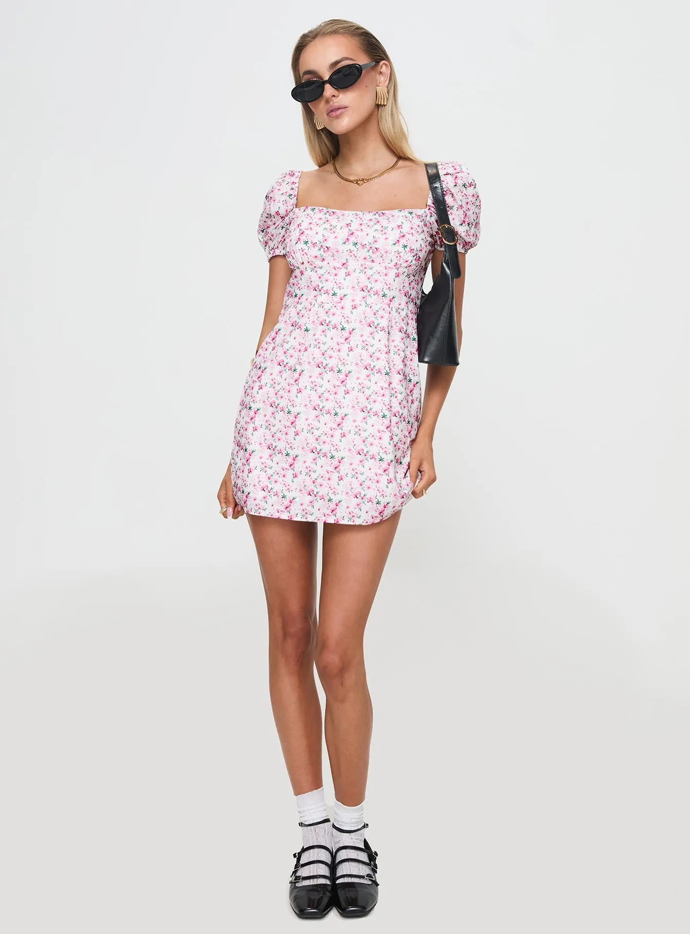 Hollen Mini Dress White Floral sold by Princess Polly product image thumbnail 2