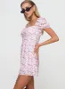 Hollen Mini Dress White Floral sold by Princess Polly