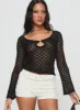 Eliisie Long Sleeve Top Black sold by Princess Polly