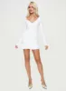 Sybella Long Sleeve Mini Dress White sold by Princess Polly