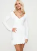 Sybella Long Sleeve Mini Dress White sold by Princess Polly