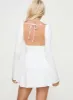 Sybella Long Sleeve Mini Dress White sold by Princess Polly