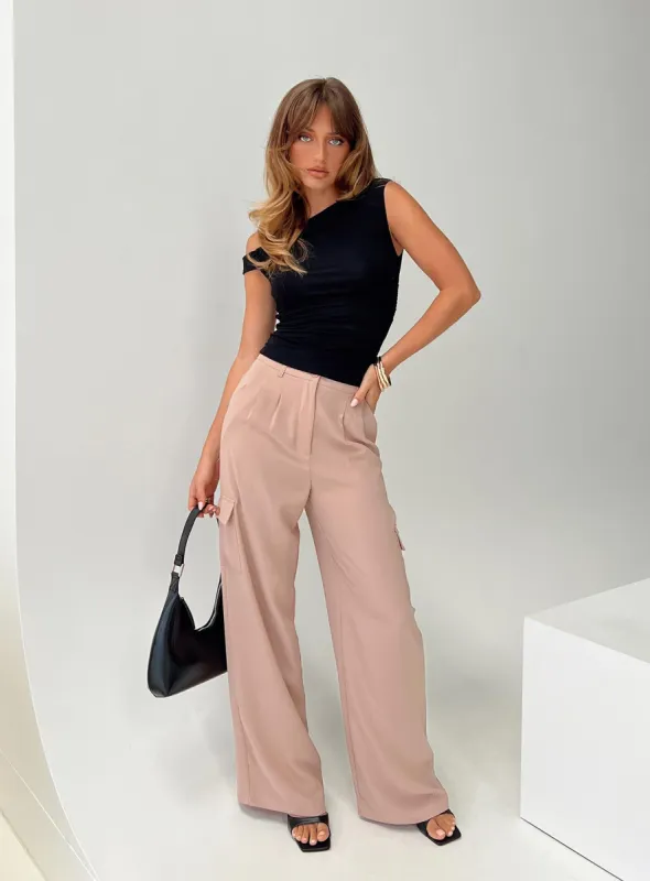 Wallom Cargo Pants Beige sold by Princess Polly