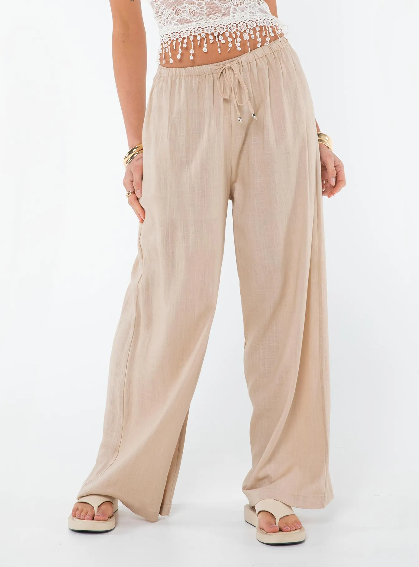 Ogilvie Linen Blend Pants Beige sold by Princess Polly product image thumbnail 2