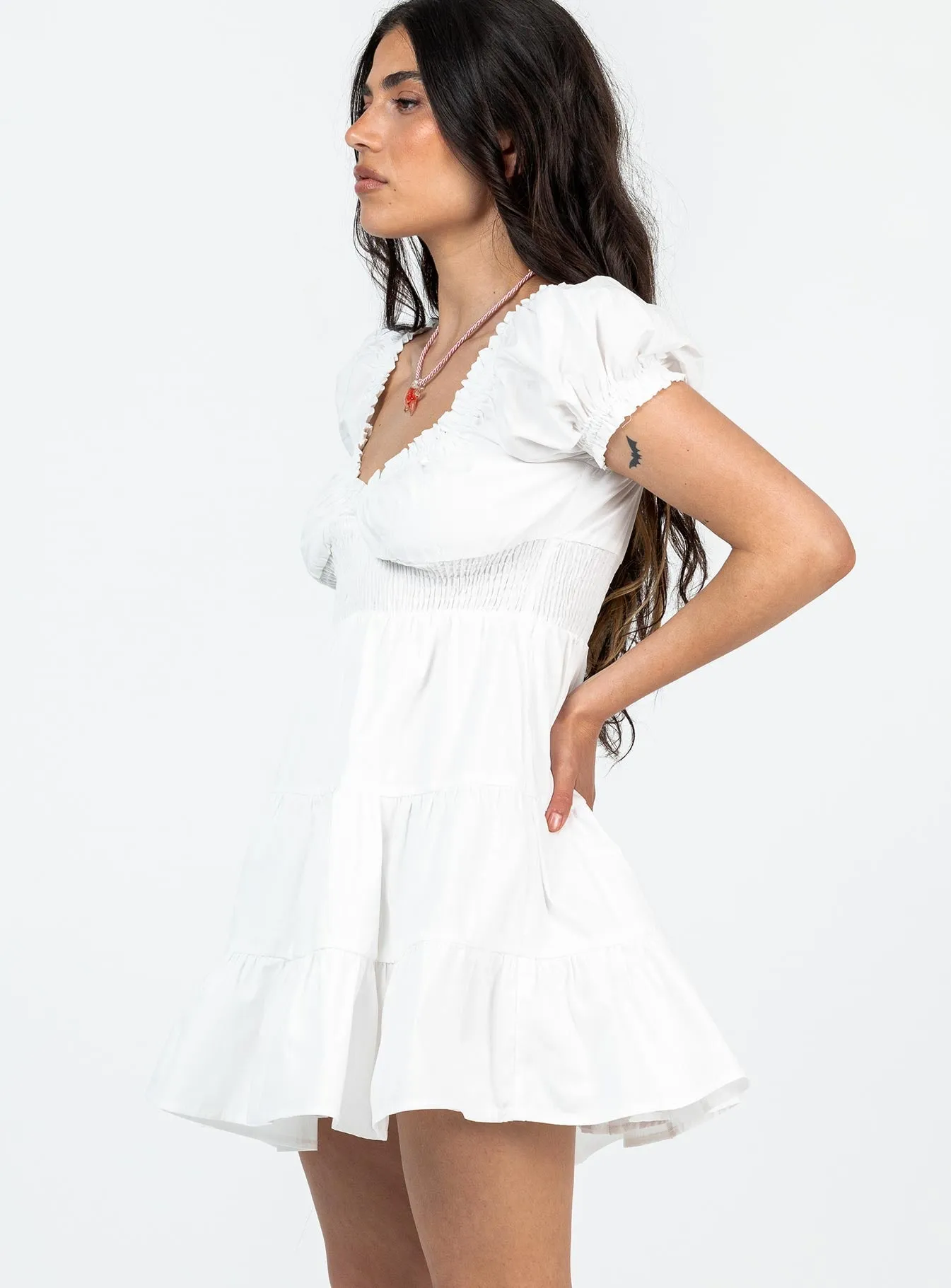 Daniela Mini Dress White Petite sold by Princess Polly product image thumbnail 4