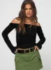Taroona Off The Shoulder Top Black sold by Princess Polly
