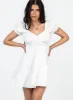 Daniela Mini Dress White Petite sold by Princess Polly