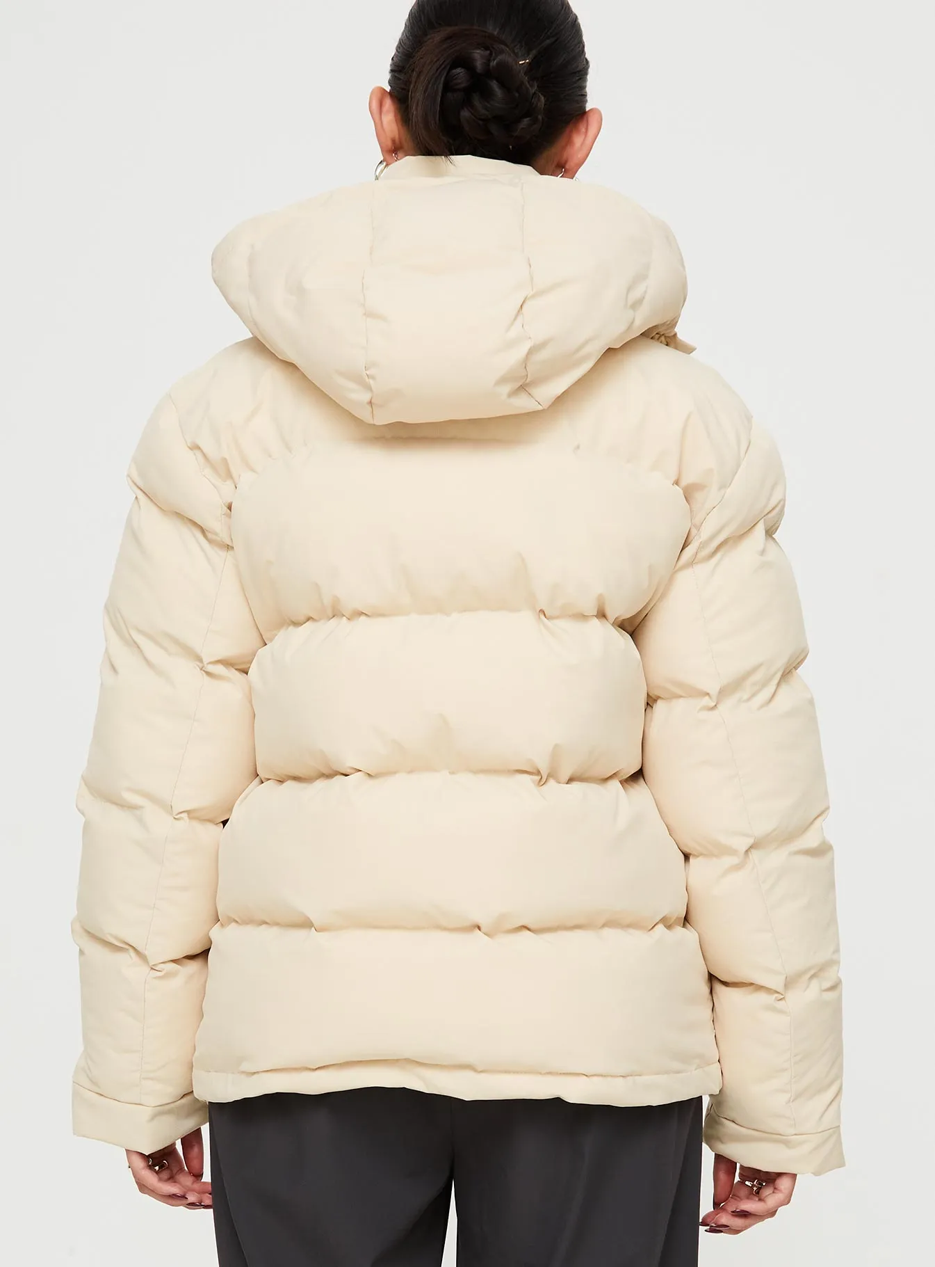 Dream Puff Technical Puffer Jacket Beige sold by Princess Polly product image thumbnail 5