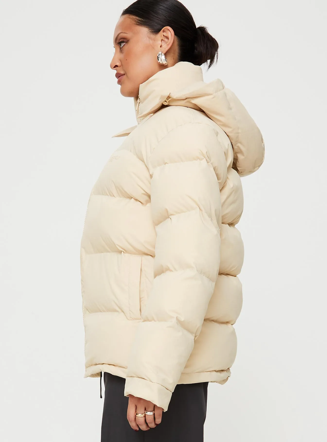Dream Puff Technical Puffer Jacket Beige sold by Princess Polly product image thumbnail 4
