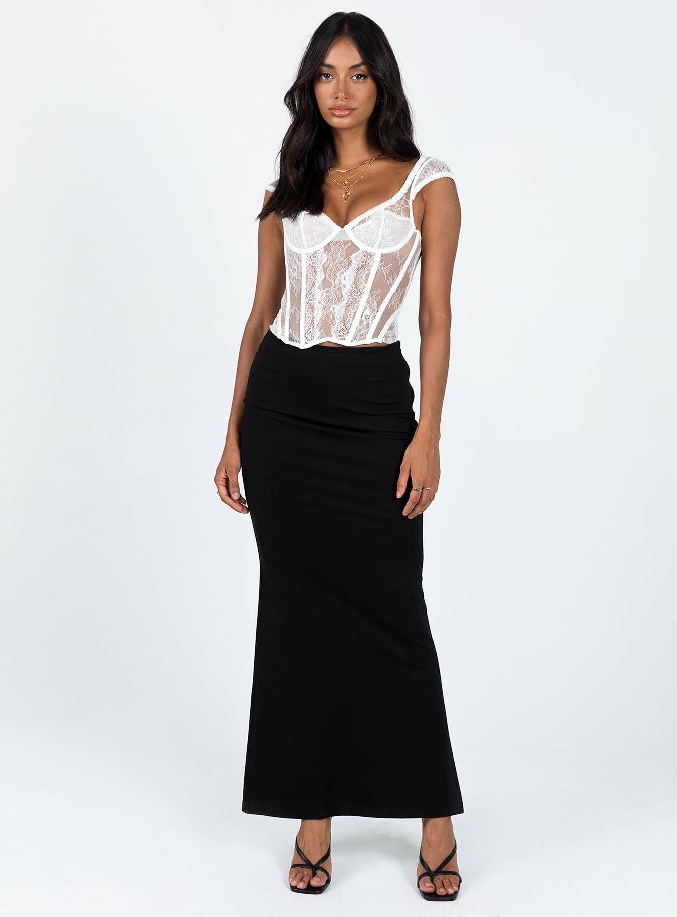 Some Like It Hot Lace Corset Ghost White sold by Princess Polly product image thumbnail 4