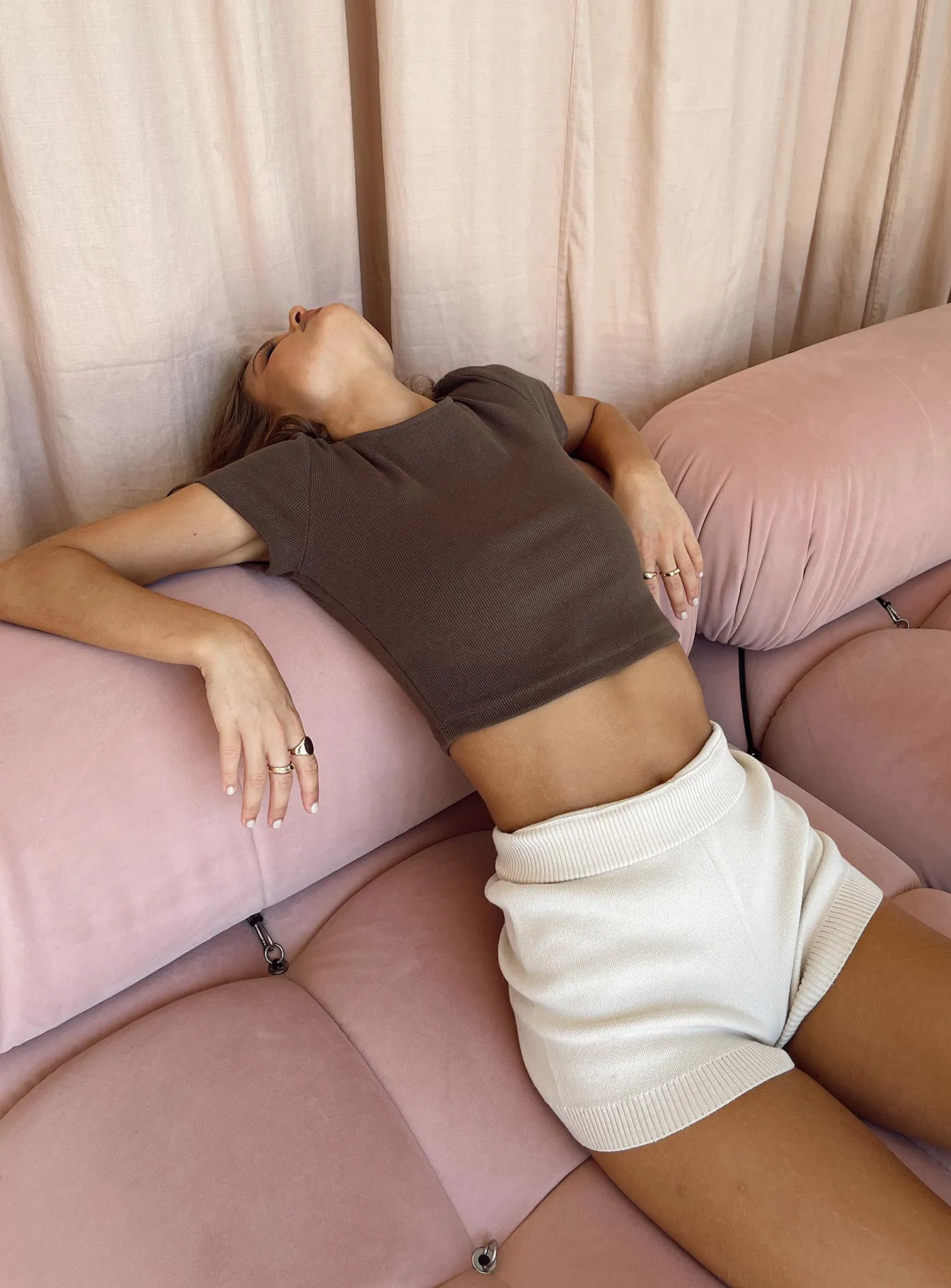 Classic Crop Tee Brown Tall sold by Princess Polly product image thumbnail 3