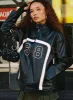 Triple Threat Faux Leather Jacket Black sold by Princess Polly