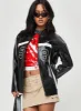 Triple Threat Faux Leather Jacket Black sold by Princess Polly