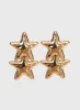 Double Star Earrings Gold sold by Princess Polly