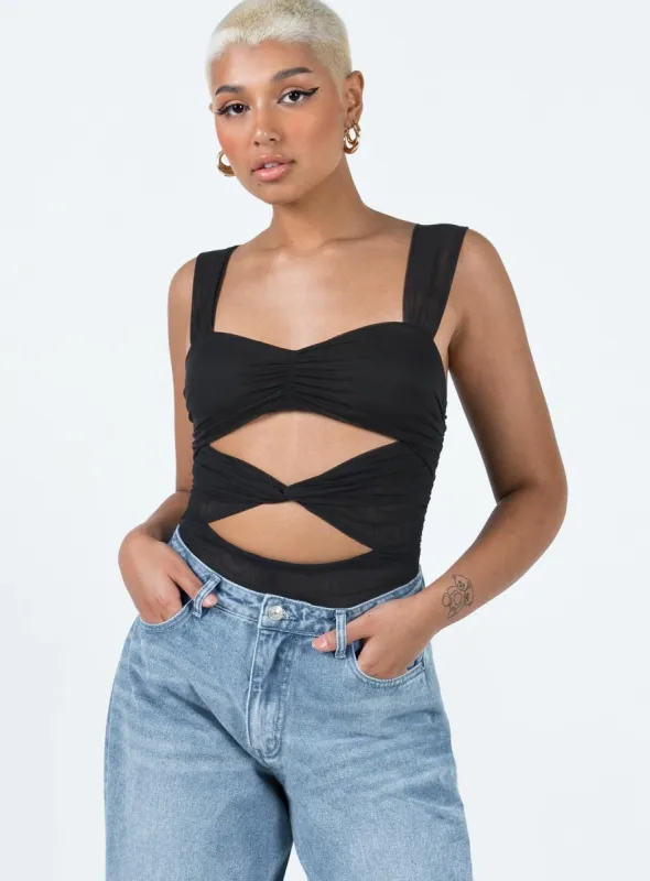 Grandis Bodysuit Black sold by Princess Polly