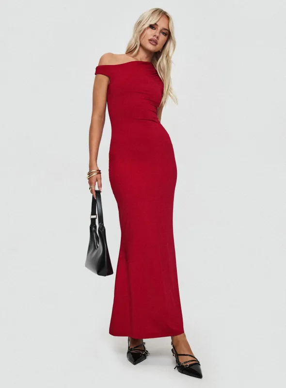 Beller Maxi Dress Red sold by Princess Polly
