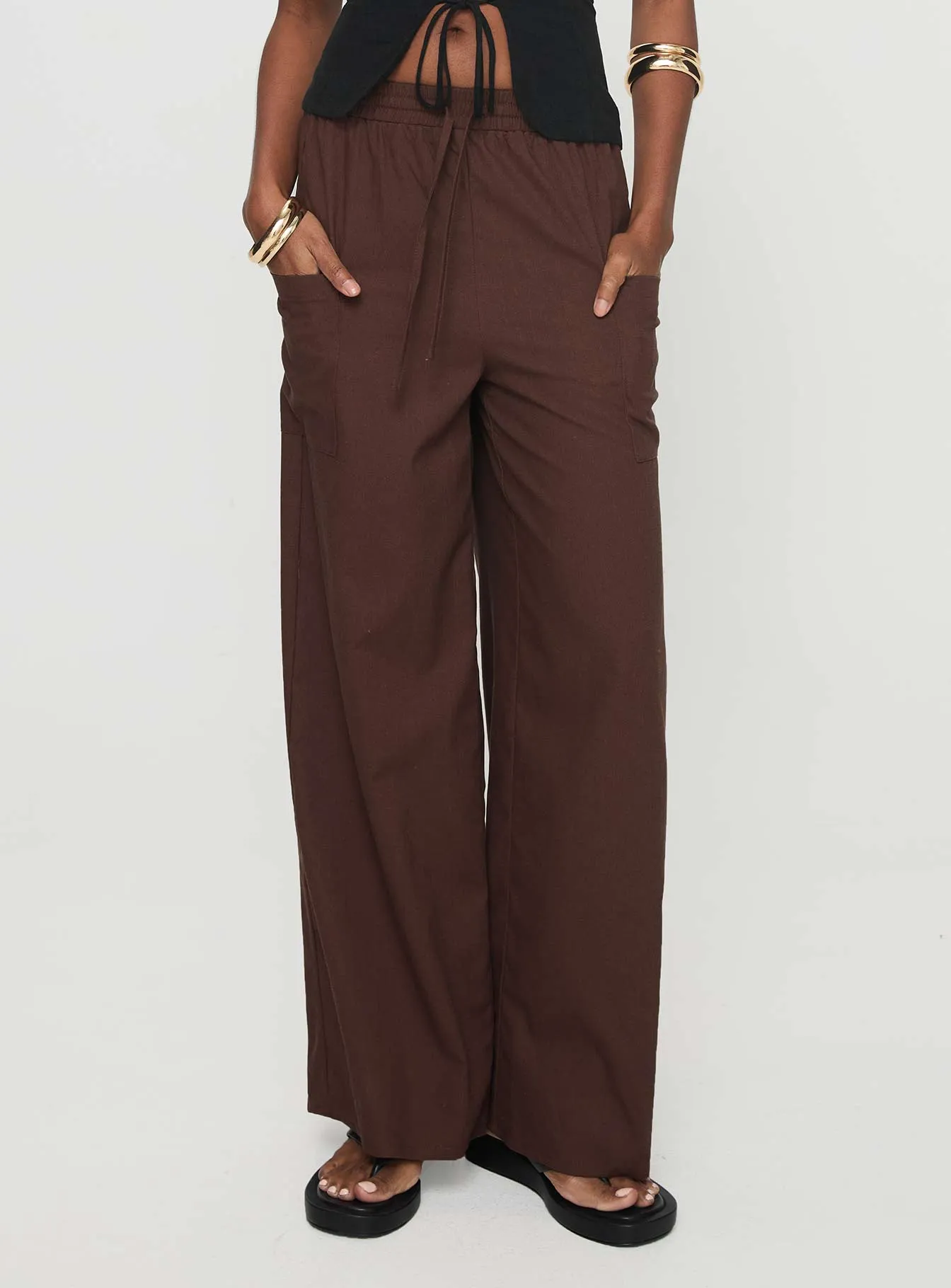 Brunie Pants Chocolate sold by Princess Polly product image thumbnail 2