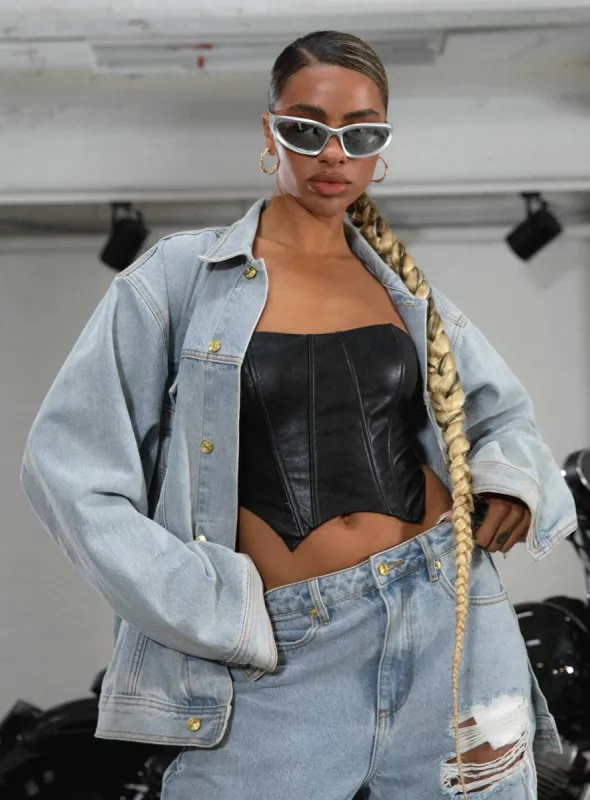 JGR & STN Coyote Denim Jacket Vintage Indigo made by Princess Polly