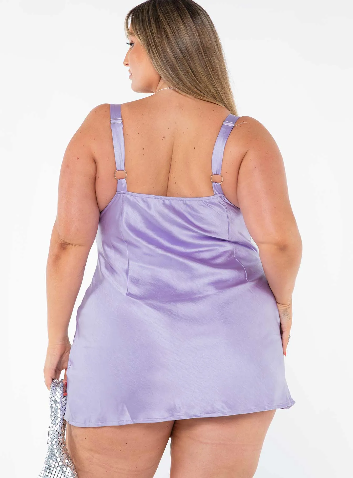Star Shining Mini Dress Purple Curve sold by Princess Polly product image thumbnail 5