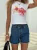 Xena Denim Shorts Mid Blue Wash sold by Princess Polly