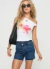 Xena Denim Shorts Mid Blue Wash sold by Princess Polly