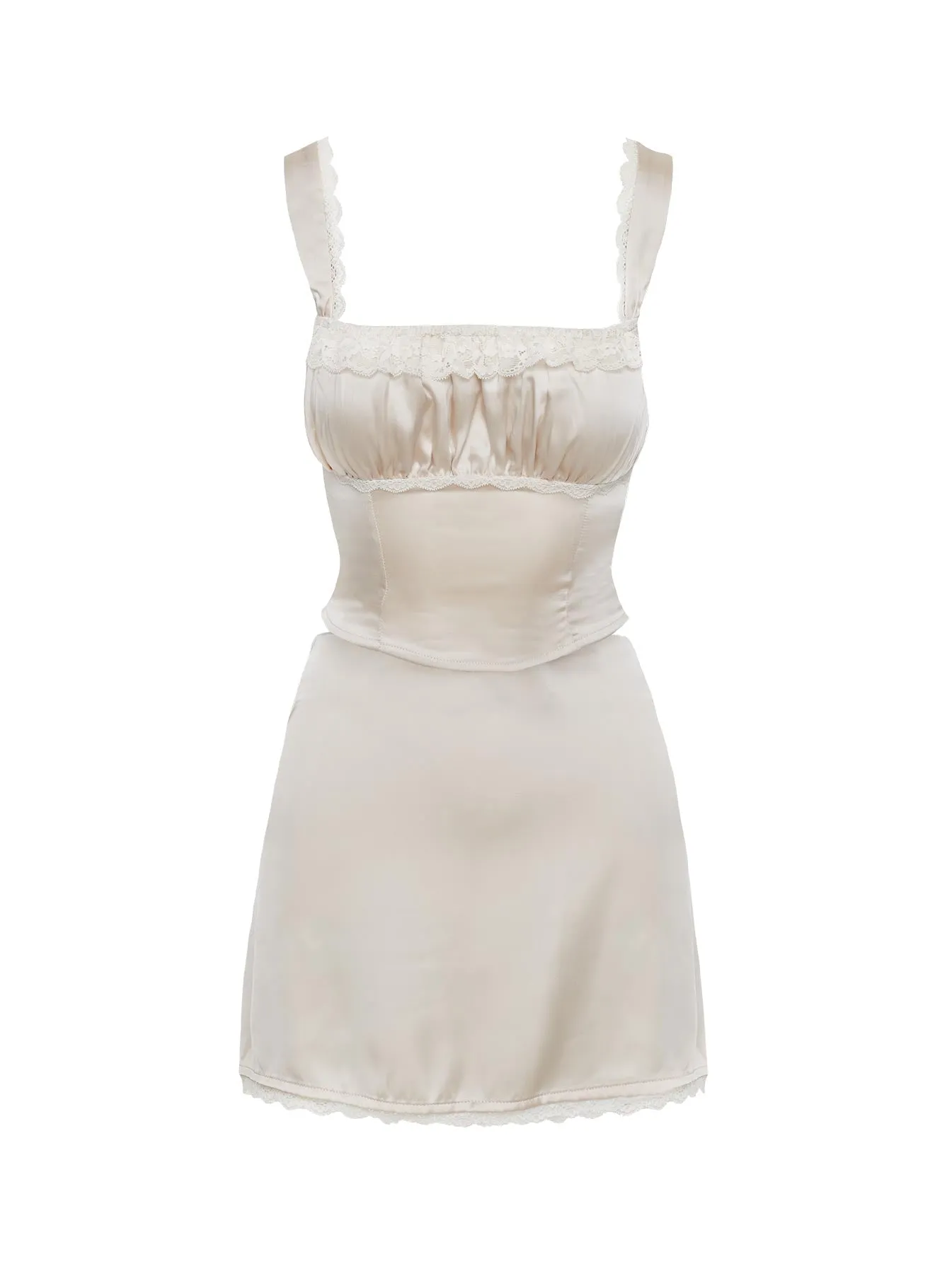 Acela Satin Set Cream Curve sold by Princess Polly product image thumbnail 5