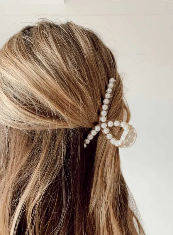 Tilton Pearl Hair Clip White sold by Princess Polly