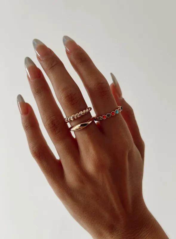 Roulette Ring Pack Gold sold by Princess Polly