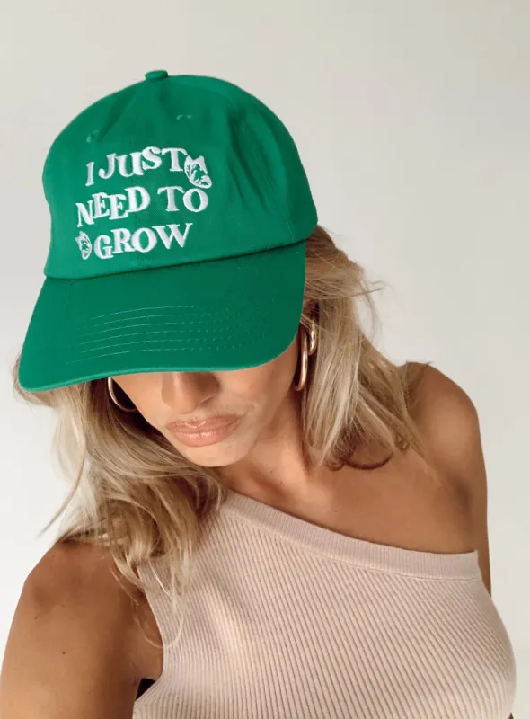 Need To Grow Dad Cap Green sold by Princess Polly