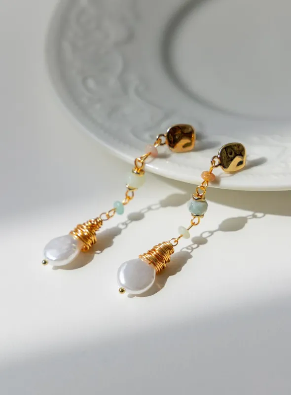 Lapira Drop Earrings Gold / Multi sold by Princess Polly