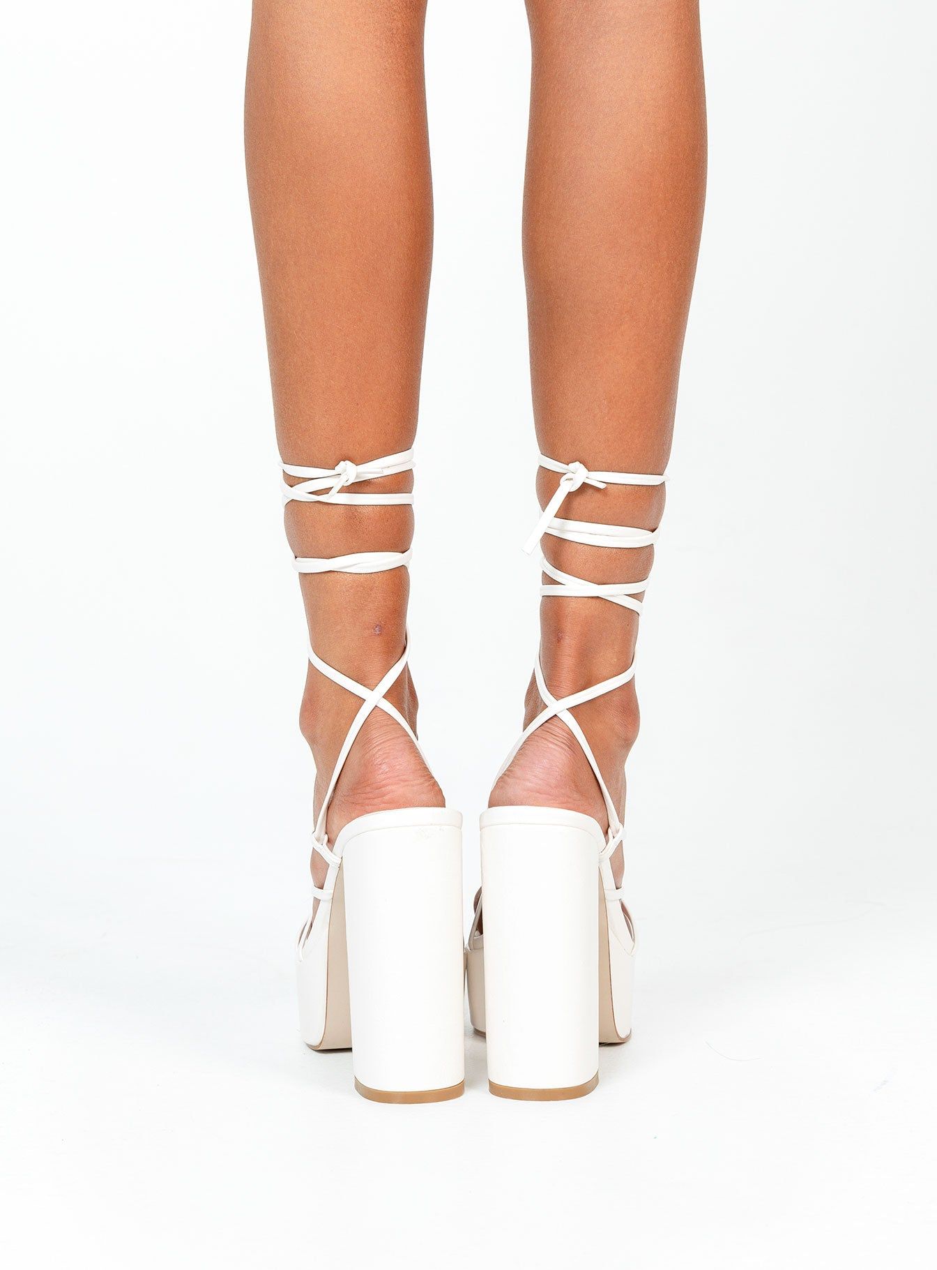 Amato Platform Heels White sold by Princess Polly product image thumbnail 4
