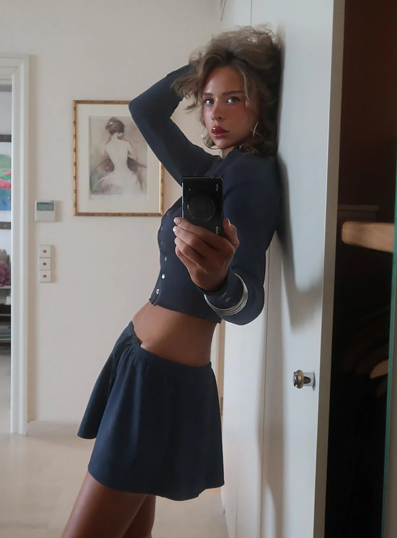 Ghost Mini Skirt Mineral sold by Princess Polly