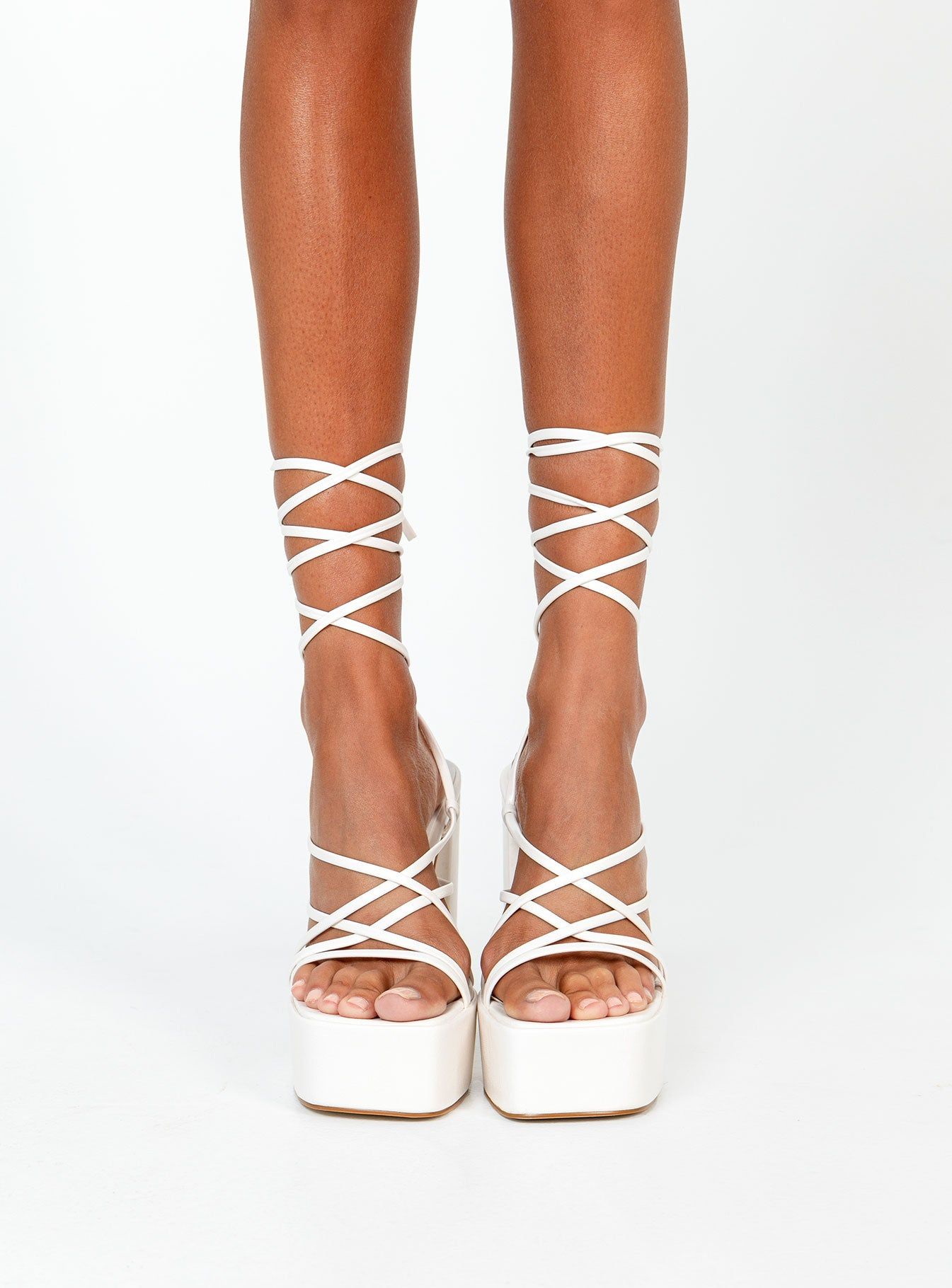 Amato Platform Heels White sold by Princess Polly product image thumbnail 2