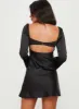 Moniz Long Sleeve Mini Dress Black sold by Princess Polly