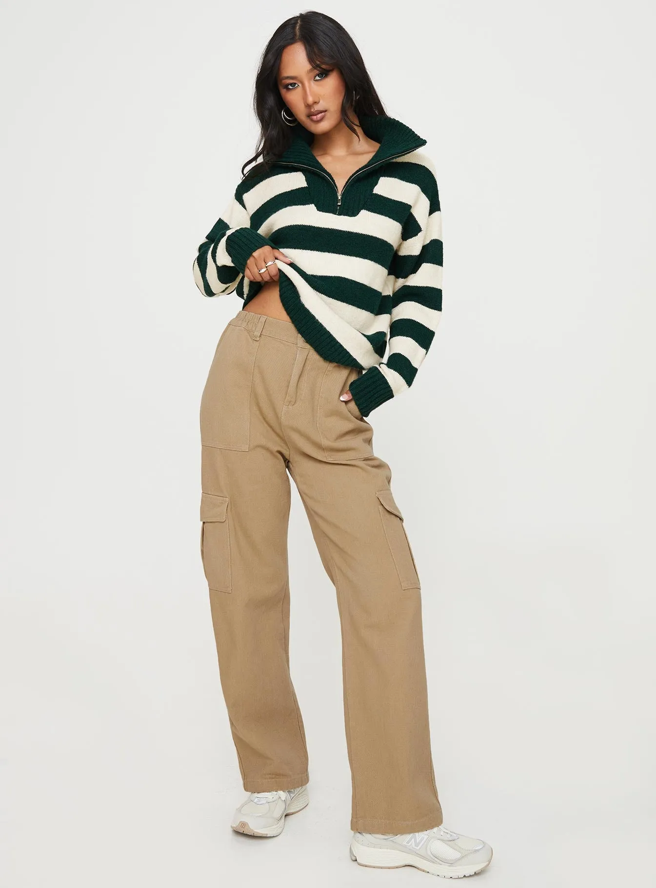 Pawley Cargo Pants Beige sold by Princess Polly product image thumbnail 3