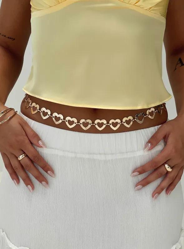 Okar Chain Belt Gold sold by Princess Polly
