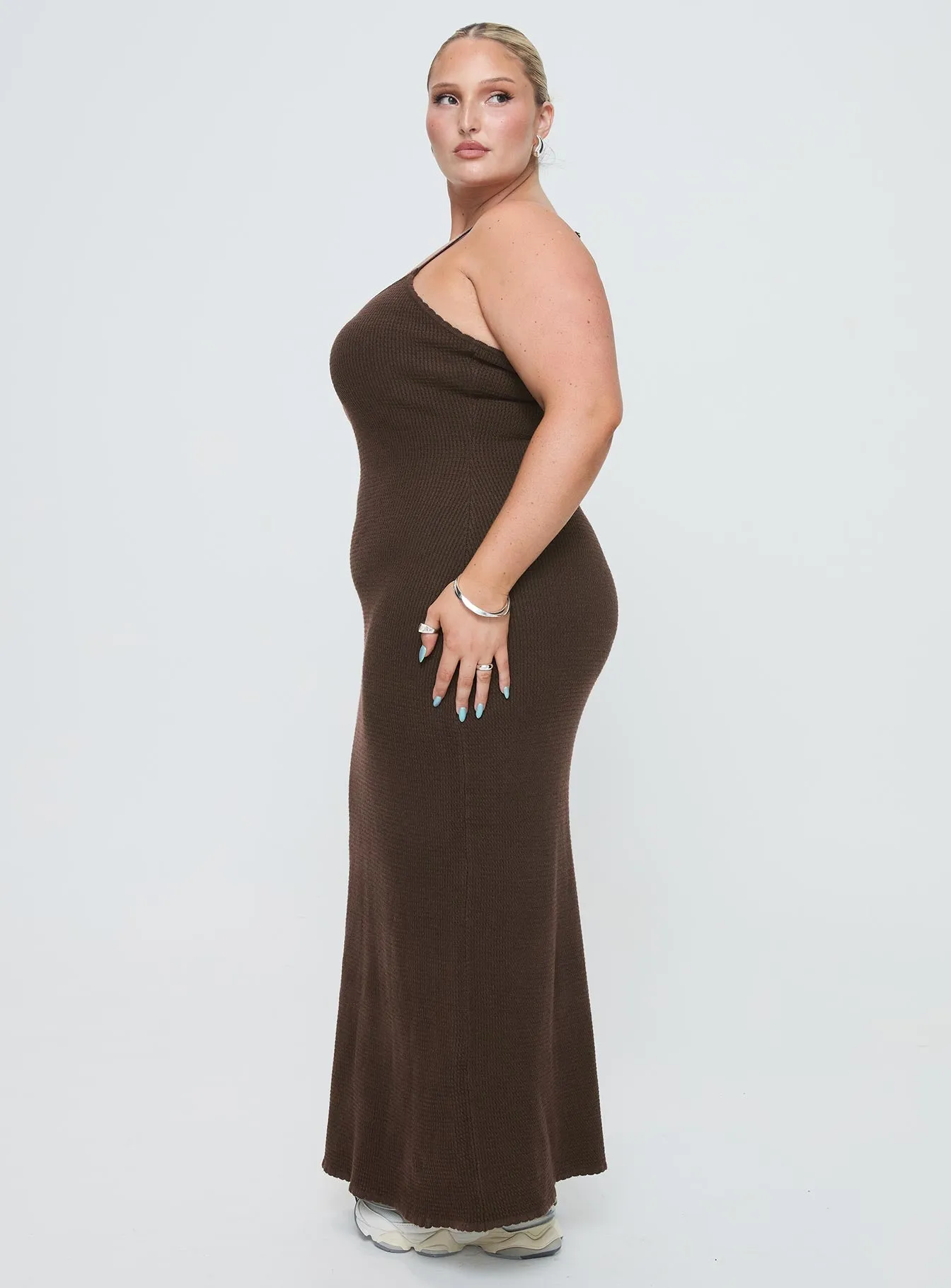 Kattan Maxi Dress Chocolate Curve sold by Princess Polly product image thumbnail 4