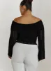 Sorrel Off The Shoulder Top Black Curve sold by Princess Polly