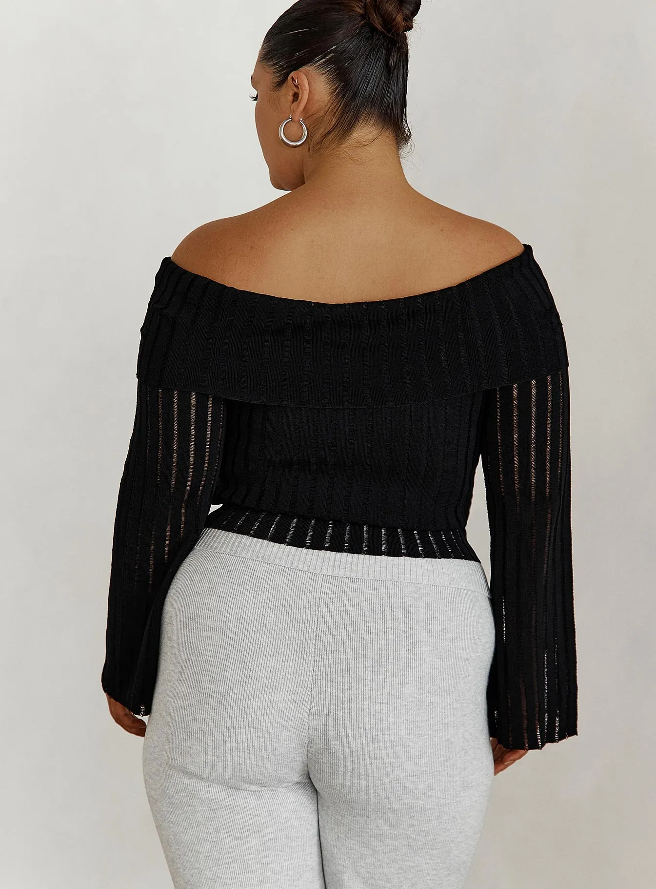 Sorrel Off The Shoulder Top Black Curve sold by Princess Polly product image thumbnail 4