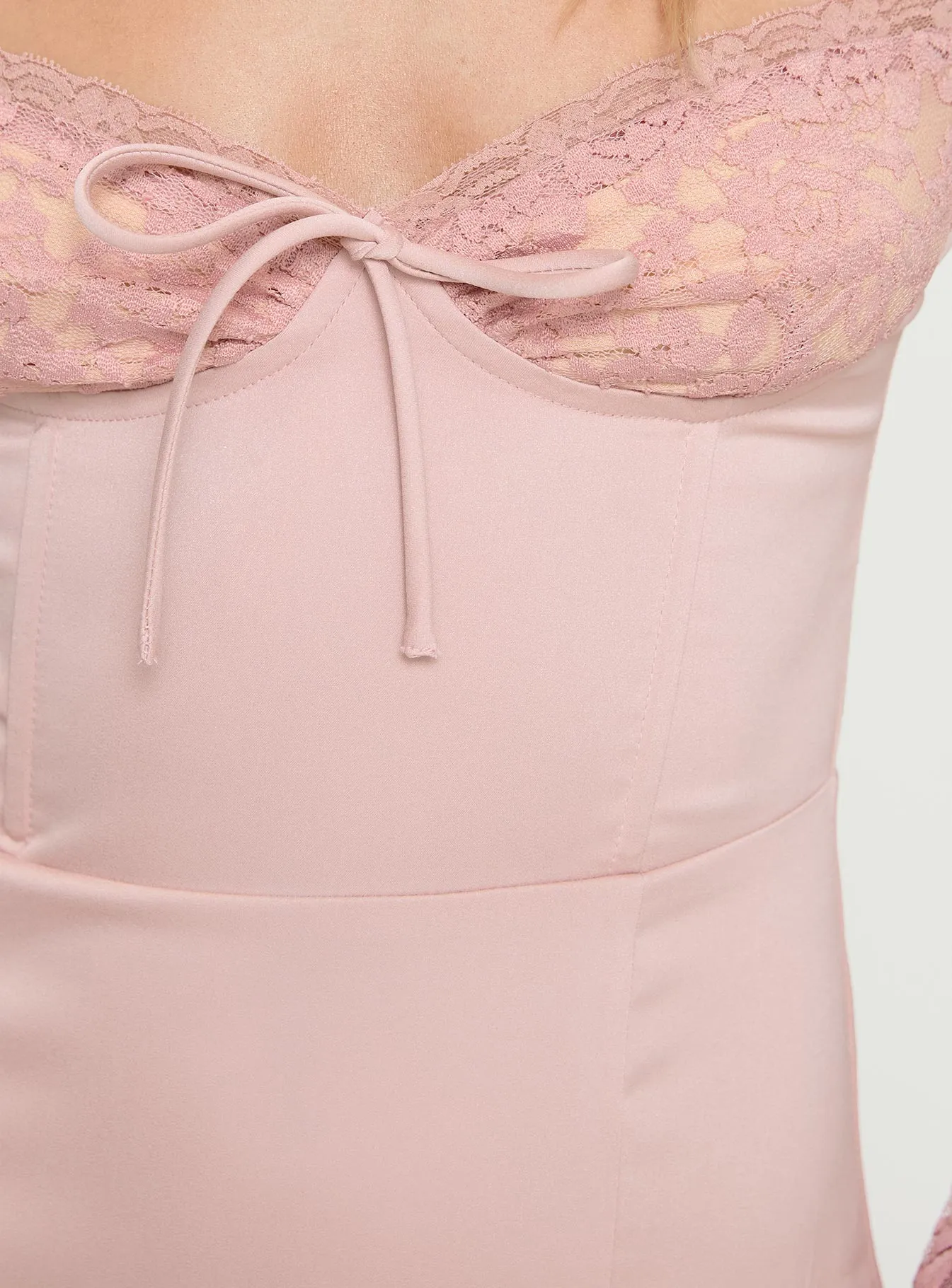 Markwell Long Sleeve Mini Dress Pink sold by Princess Polly product image thumbnail 5