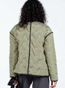 Haven Quilted Jacket Khaki sold by Princess Polly