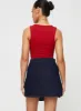 Mirrow Denim Mini Skirt Dark Wash sold by Princess Polly