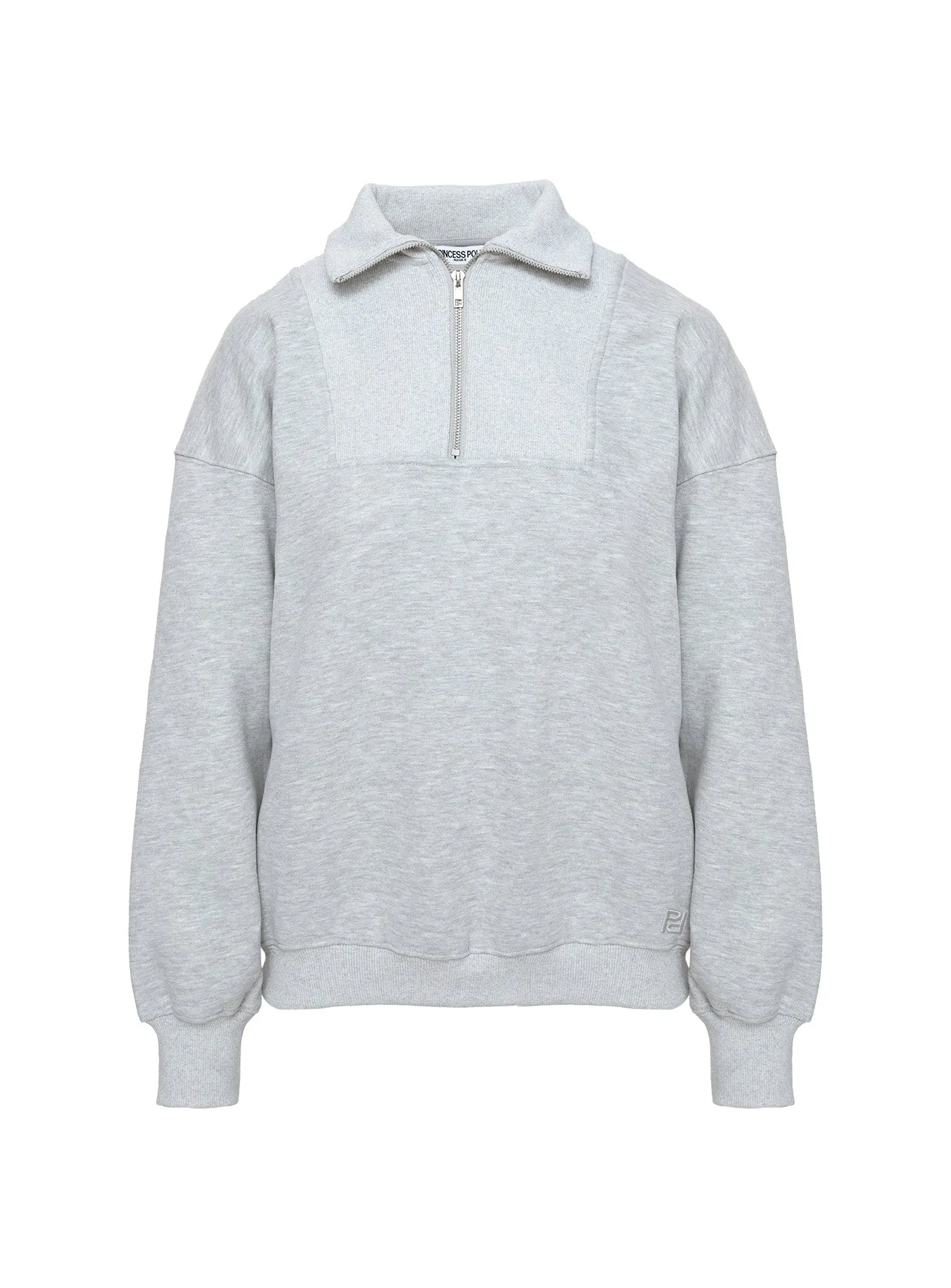 Dream Fleece Quarter Zip Sweatshirt Grey Marle sold by Princess Polly product image thumbnail 5