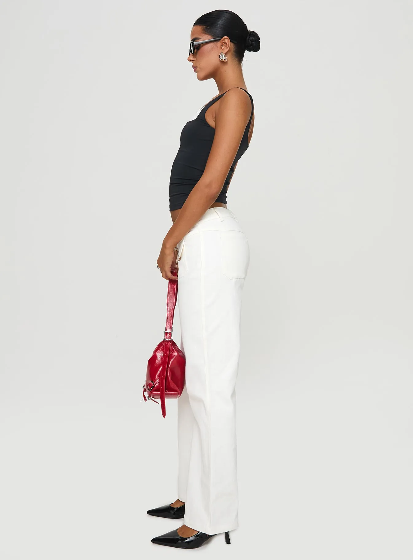 Benicale Low Rise Cargo Pants White sold by Princess Polly product image thumbnail 4