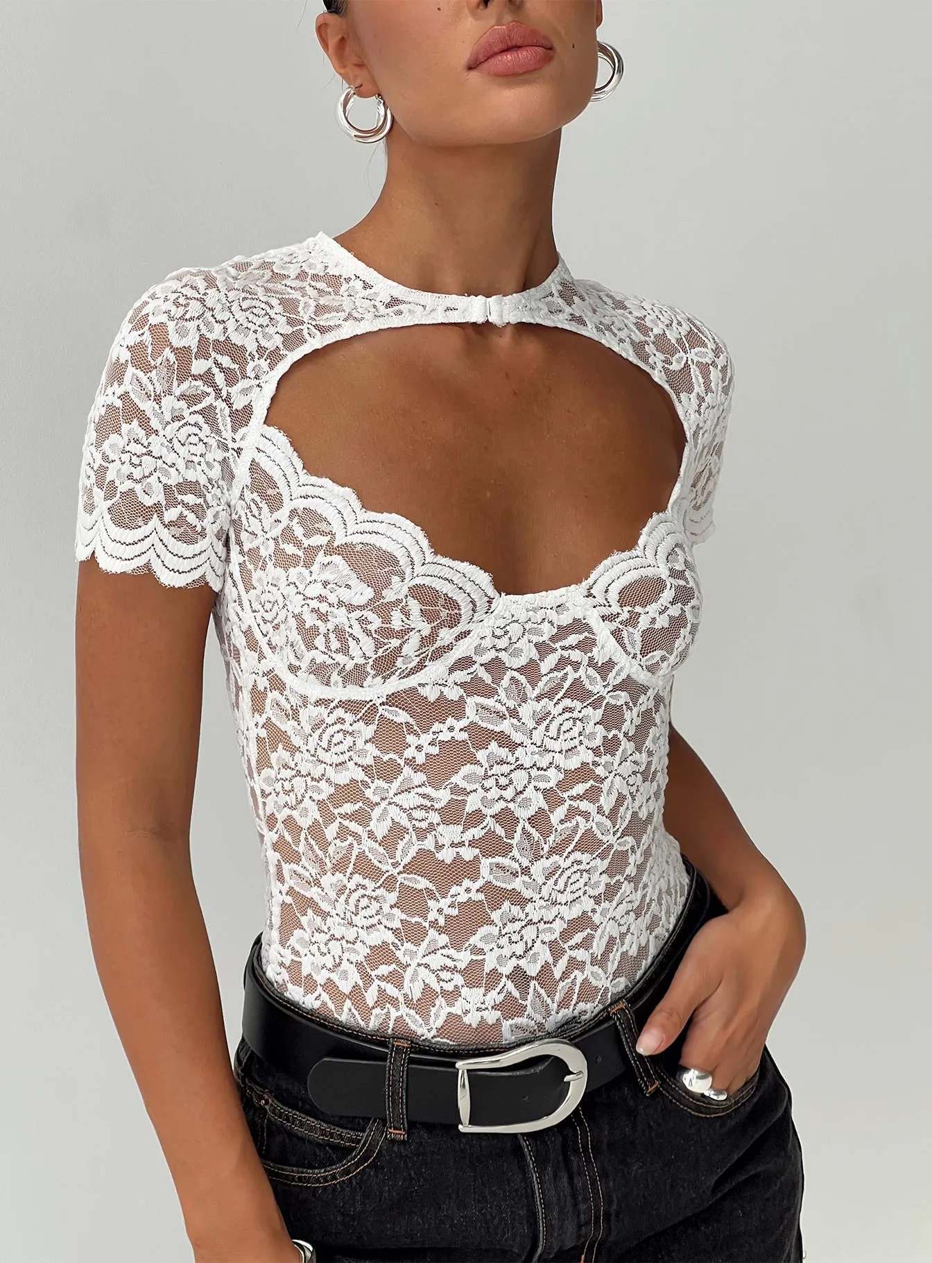 Giallo Bodysuit White sold by Princess Polly