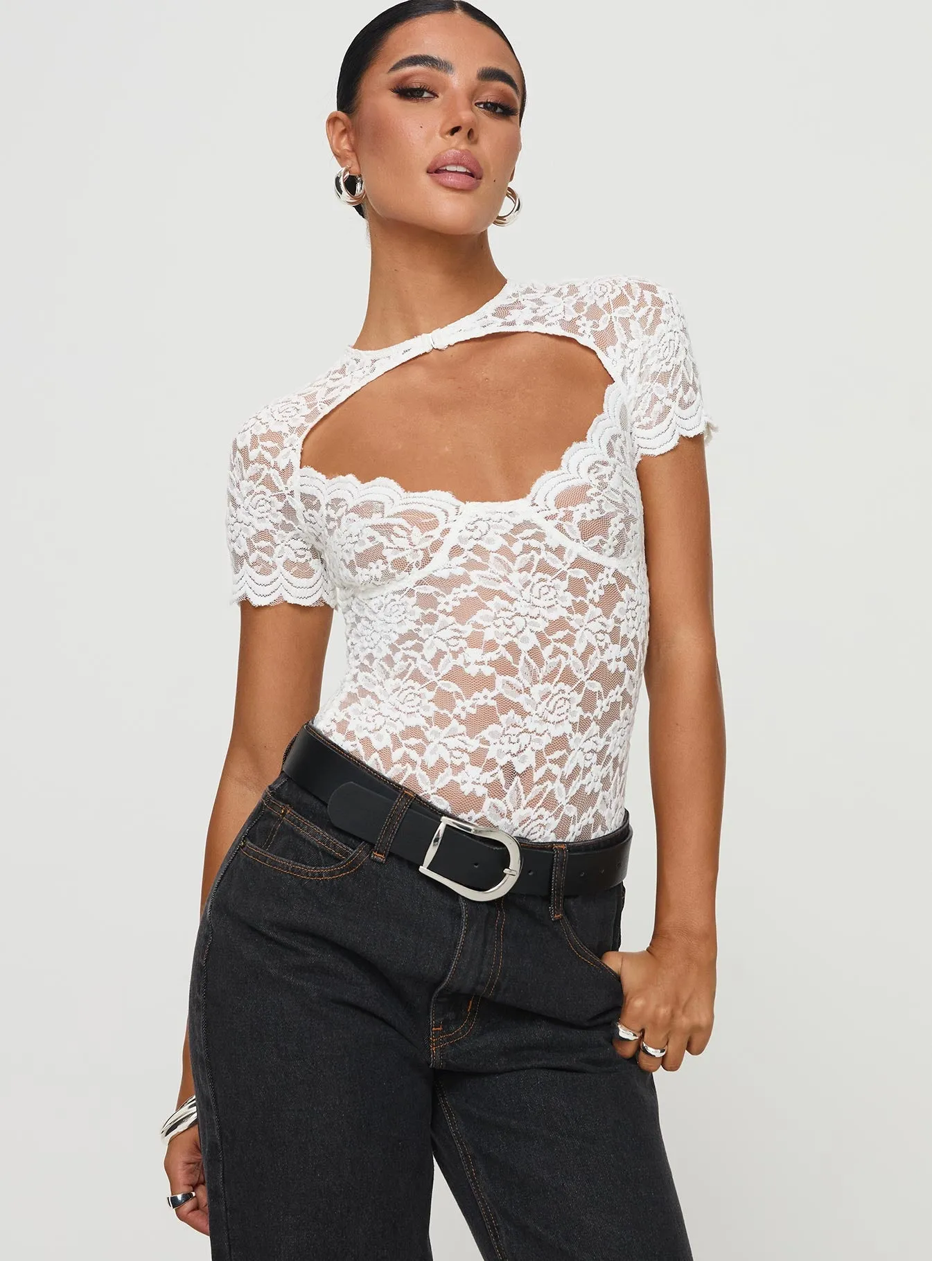 Giallo Bodysuit White sold by Princess Polly product image thumbnail 2