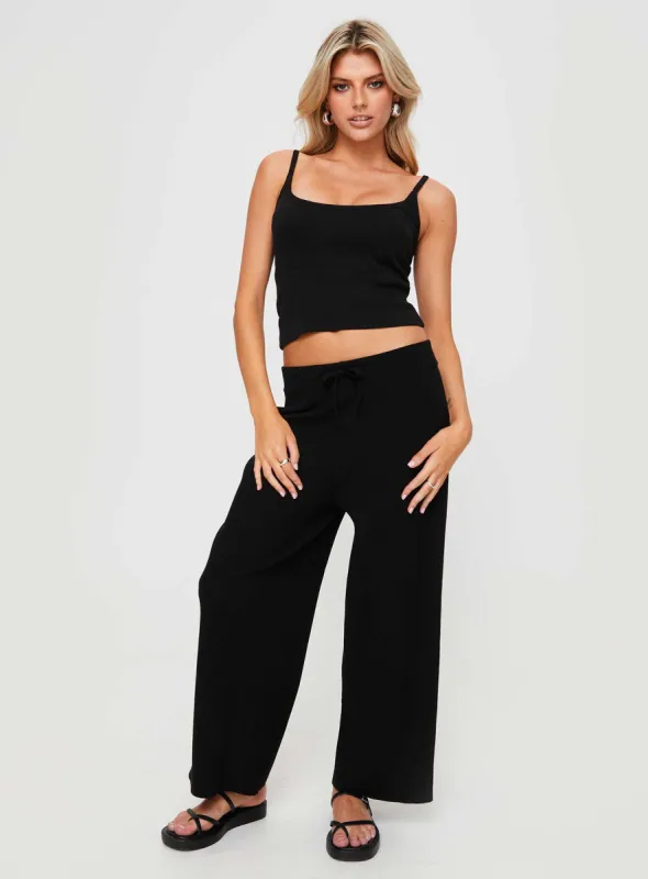 Talanie Knit Pants Black sold by Princess Polly