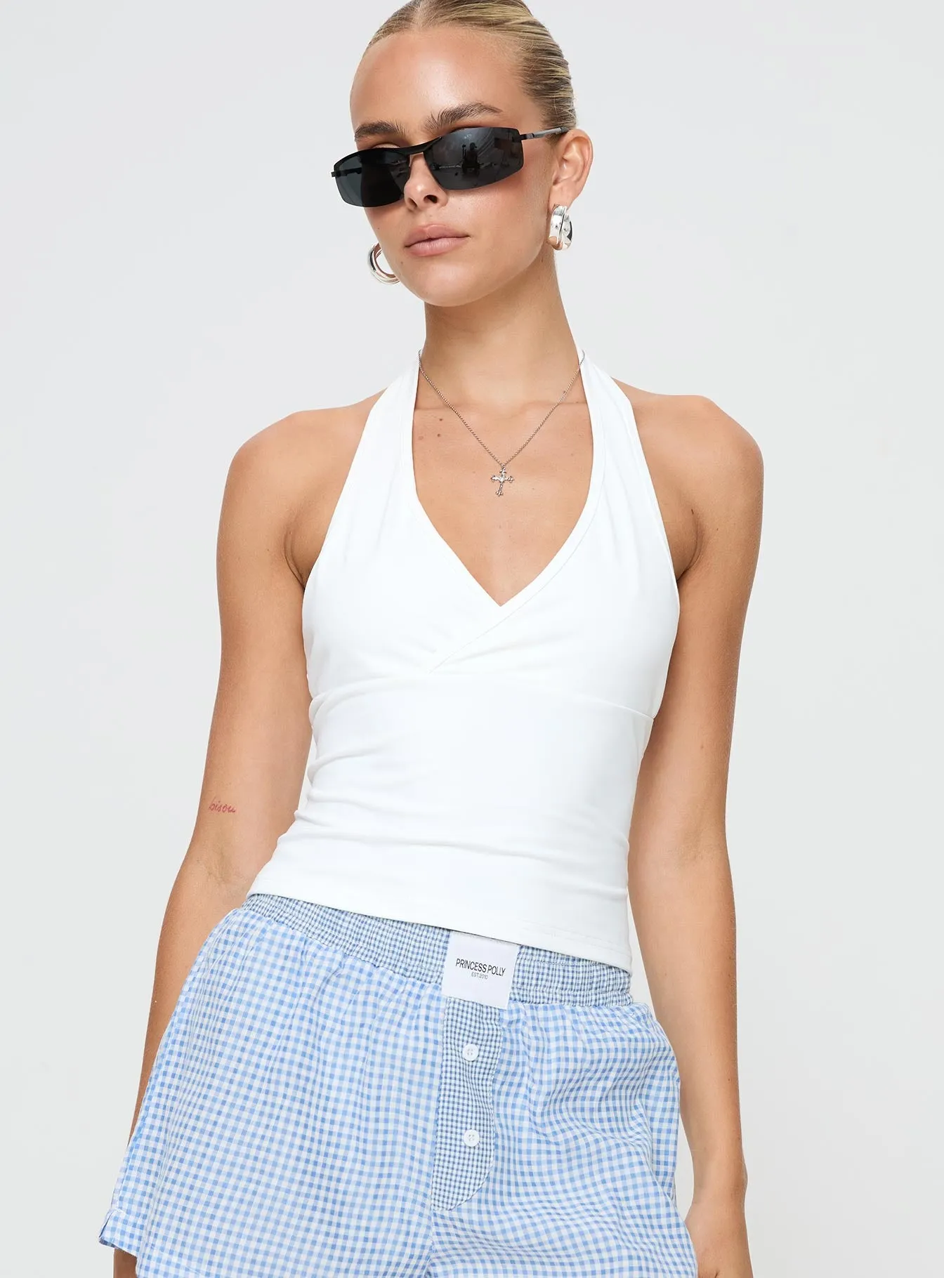 Stand By Halter Top White sold by Princess Polly product image thumbnail 2