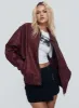 Kenny Bomber Jacket Burgundy sold by Princess Polly