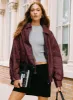 Kenny Bomber Jacket Burgundy sold by Princess Polly